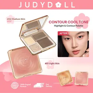 【ready stock】 Judydoll Contour Bronzer Highlighter Palette/Judydoll 2-IN-1 Matte Brightening Comprehensive Palette Kulit yang alami dan vital dapat dihadirkan XMGKJ