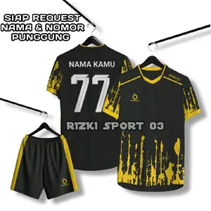 baju kaos bola jersey dewasa cowok dan cewek geratis nama dan nomor Sport Futsal Olahraga Setelan Setelan