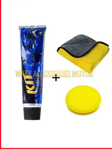 Paket Isi 3 - Kit Paste Wax Biru 60 Gram + Kain Lap Microfiber + Busa Poles