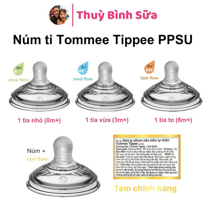 Núm Ti Bình Tommee Tippee Natural Start chính hãng đủ size cho bé