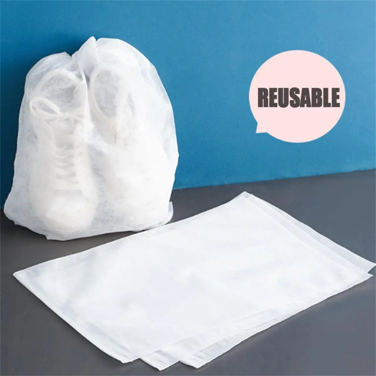 10PCS Travel Shoe Bags Waterproof Non-Woven Storage With Rope for Men and Women Large Shoes Pouch Packing Organizers