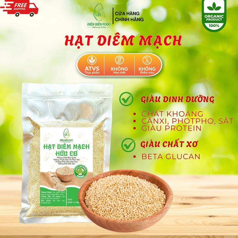  Hạt Diêm Mạch Quinoa 500g Organic Trắng Hữu Cơ   nhập khẩu Peru   