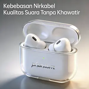EMBEDRONE-PHANTOM MC-11 Earphone BluetoothNirkabel True Wireless, Anti Air Dalam, Baterai Tahan Lama,TWS, Suara Stereo Bass Kuat, Surround 3D, Cocok untukGame, Panggilan, Musik, Olahraga, Earphone BluetoothNirkabel