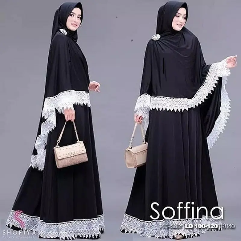 TERBARU!! Gamis Soffina Syari Set Hijab Jumbo 4XL Gamis Wanita Terbaru 2024 Mewah / Gamis Syari Simple Elegan / Gamis Syari Set Khimar / Gamis Ibu Ibu Model Sekarang / Gamis Seragam Wanita Pengajian Pernikahan Muslim Lebaran Renda Dewasa Remaja Kondangan 2