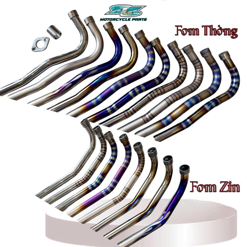 Cổ pô Titan Dành Cho Xe Wave 100/Dream/Cub/67 Fu2 Mẫu Fom Thòng Và Phom Din Hàng Cao Cấp.Phụ Tùng