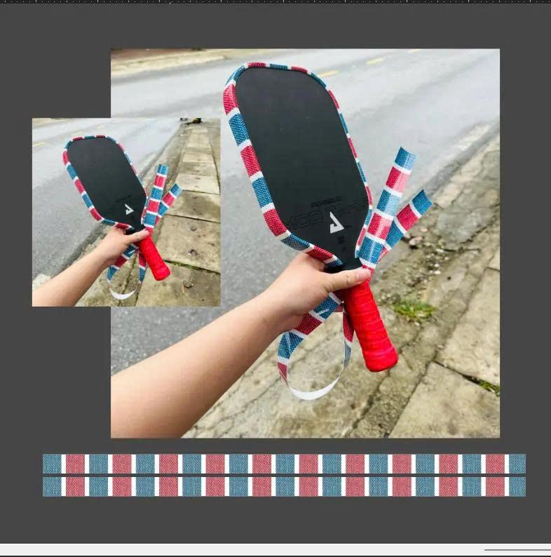 Miếng dán Mẫu Phông Bạt bảo vệ Vợt Pickleball - Chất liệu Decal - Chống trầy viền vợt