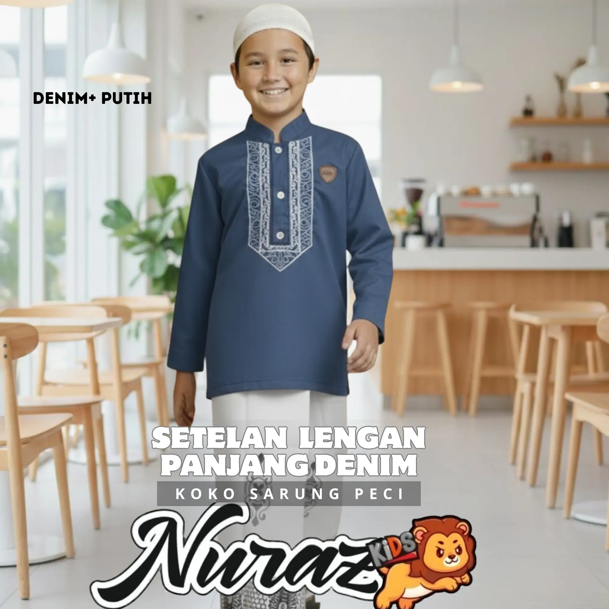KOKO DENIM + SARUNG PUTIH