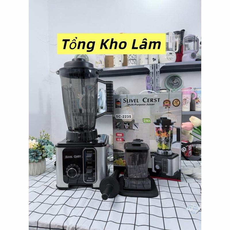 Máy Xay Sinh Tố Công Nghiệp NEW SLIVEL CREST 9500, Dao Cắt 8 Lưỡi Siêu Tiện Lợi