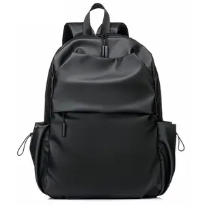 Greynoleum - Tas Ransel Kulit Anti Air Waterproof Sekolah Kerja Kuliah Laptop Backpack Geren