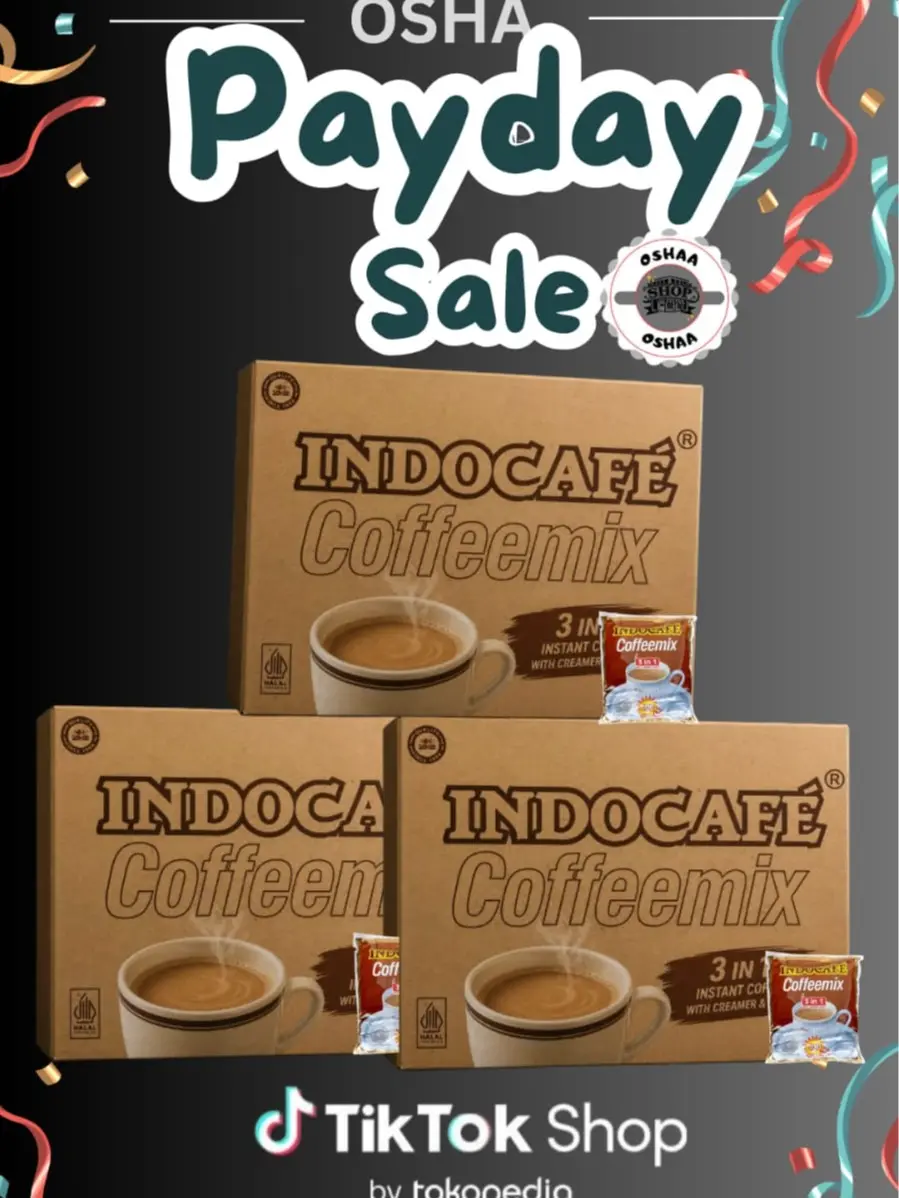 INDOCAFE Coffeemix 3In1 [ 3-Dus x 10Bag x 1500 Sachet ]