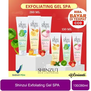 SHINZUI Glow Spa Exfoliating Gel 130mL 260ml  | Kemasan Ekonomis | Honey | Ichigo | Cica | Gel eksfoliasi | Mengangkat sel kulit Cerianti