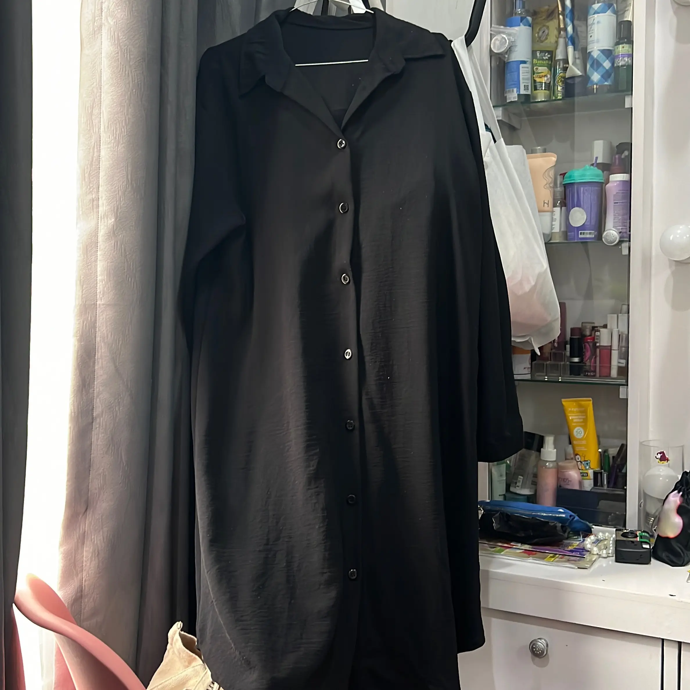 Dress tunik hitam panjang