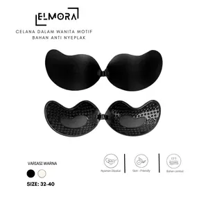 Elmoragallery *BR1352 Bra Tempel Sayap Kait Tengah Bh Pad Foam Silicone Busa Sepasang Super Nyaman Cup Padding Bikini