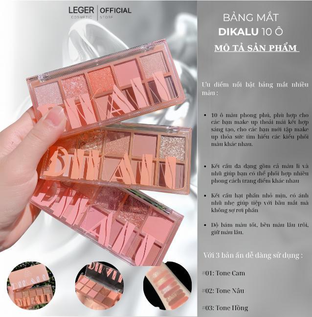 PM10_Phấn Mắt 10 Màu Mỹ Phẩm Trang Điểm Cosmetic Nữ Women