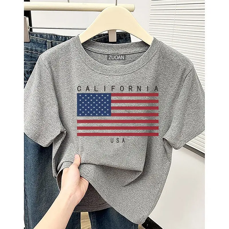 A0318   Mẫu thiết kế mới năm 2026, áo thun ngắn tay nữ in họa tiết chất lượng cao, làm từ vải cotton nguyên chất, mềm mại và thân thiện với da, phong cách Hàn Quốc, đa năng và thời trang, sản phẩm bán chạy nhất. | BigBuy360 - bigbuy360.vn