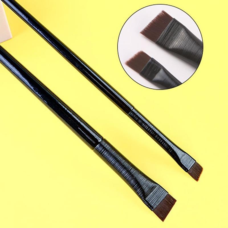 Cọ Đường Viền Lông Mày Cho Nữ, 2 Cái / bộ, Cọ Kẻ Mắt, Cầm Tay, Kẻ Lông Mày Góc Cạnh Nhỏ, Dụng Cụ Trang Điểm Mỹ Phẩm, Mới 3