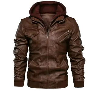 jaket kulit pria jaket kulit pria motor jaket kulit cod jaket kulit terbaru 2025 jaket Fit Leather Lembut Nyaman Casual Slim Polyester