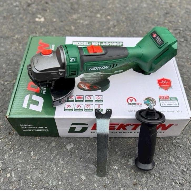  Máy mài góc pin 21V nhỏ gọn Dekton M21-AG100CP - tốc 8500rpm - motor brushles - chân pin phổ thông - chính hãng 