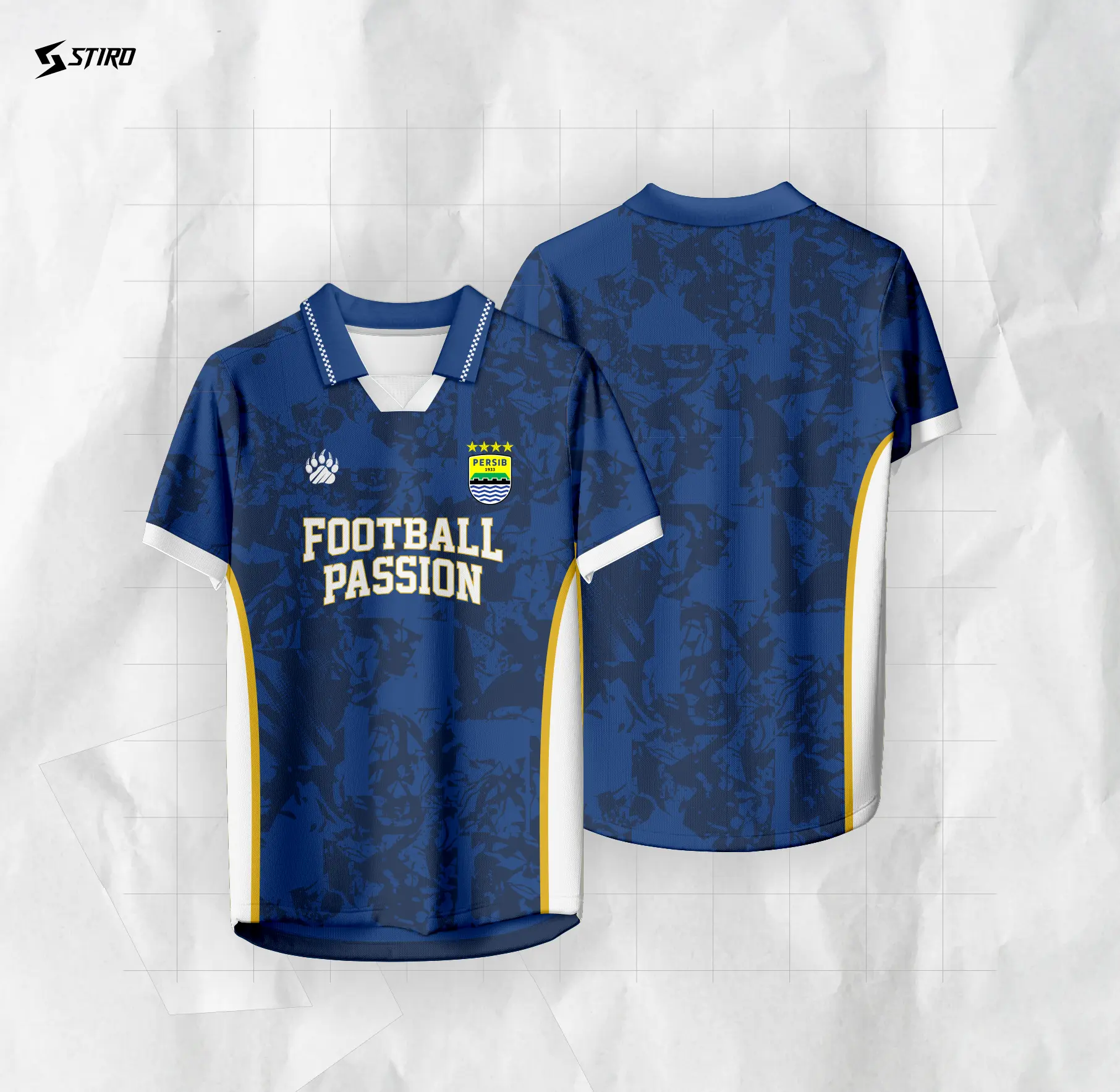 Jersey Fantasi Persib Jersey Vintage Stiro Fullprint Biru
