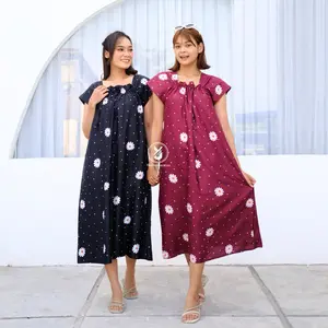 Daster Alona Fuji DAISY Selutut Karet Dada Rayon Lembut Nyaman Santai Tidur YashCollection