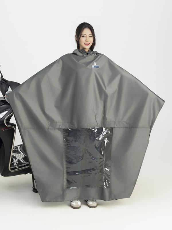 Áo mưa choàng đi xe máy cỡ đại siêu to siêu rộng Sơn Thủy vải tráng nhựa PVC vân tổ ong dành cho người cao từ 1m60 trở lên
