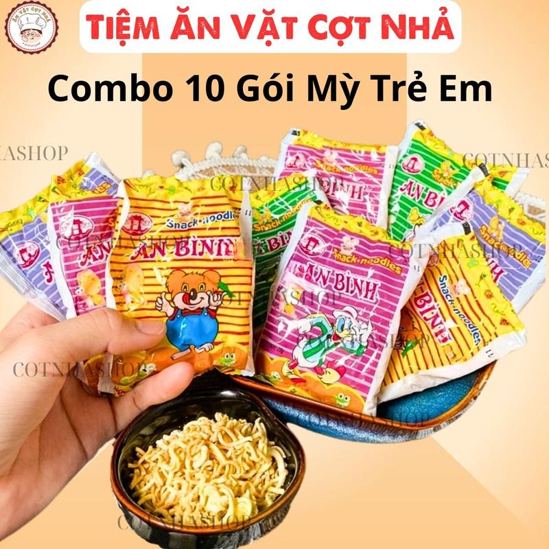 Combo 10 Gói Mỳ Tôm Trẻ Em Ăn Liền Mì Trẻ Em Mì An Bính Đồ ăn vặt tuổi thơ đồ ăn cổng trường