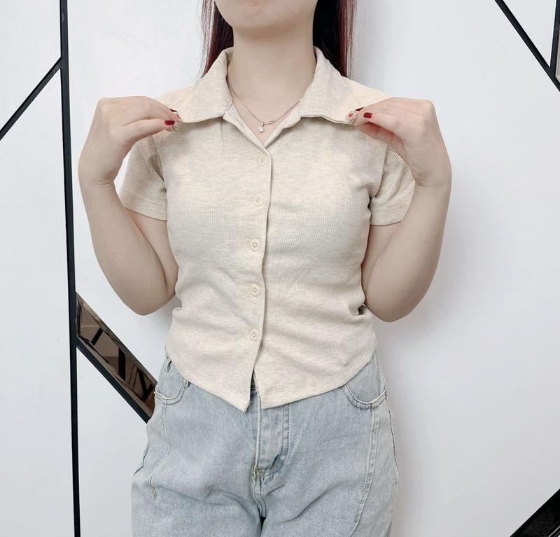 Annora Top I Atasan Knit Wanita Berkerah Lengan Pendek 6