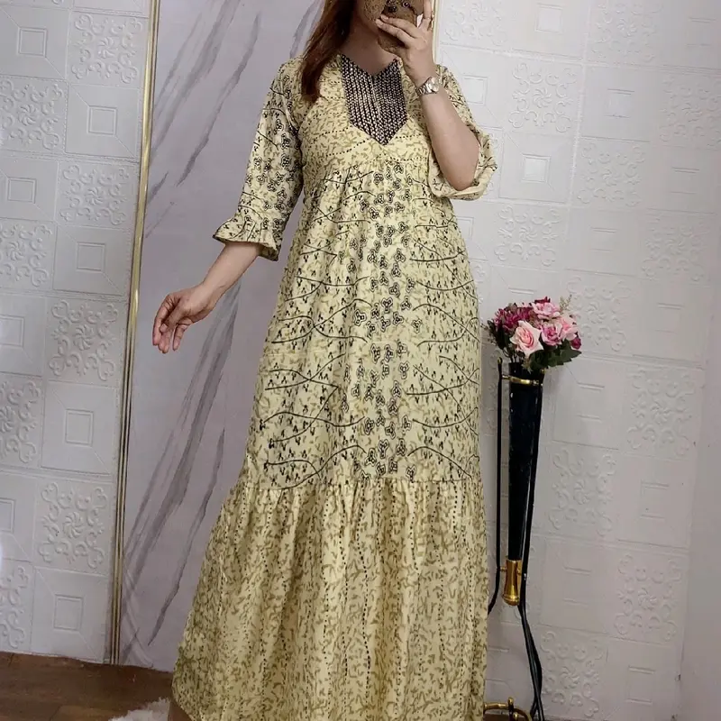 gamis rayon | gamis susun canda motif Bunga Casual Cantik Formal Motif Santai 7