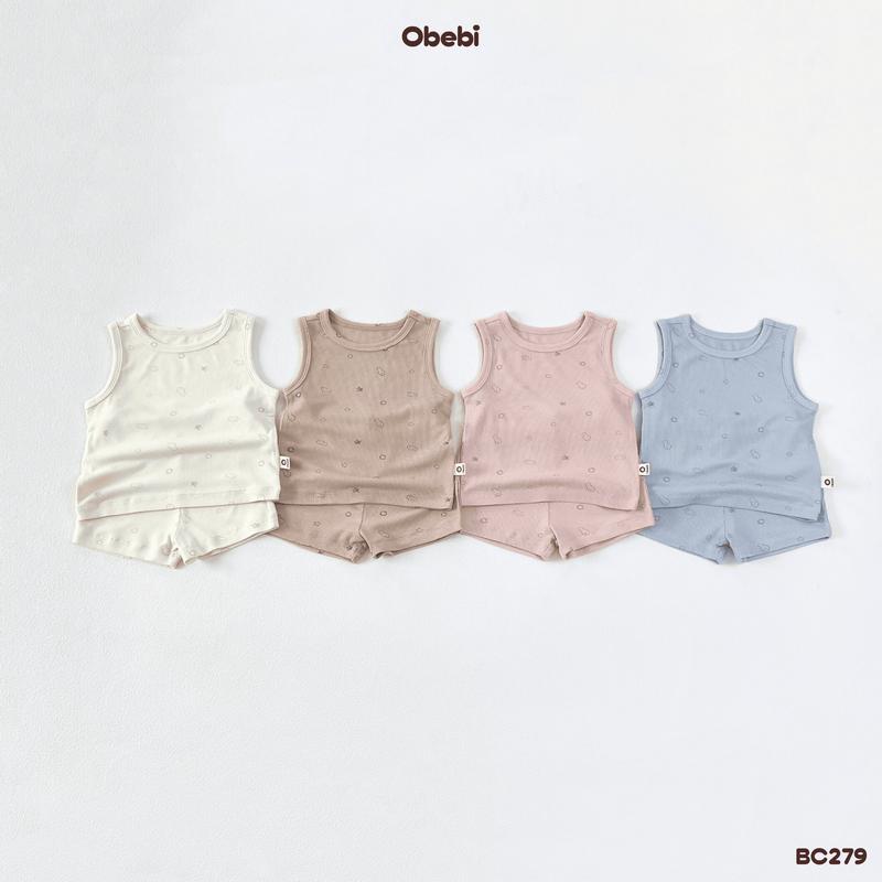 Product Introduction of BC279 Bộ Quần Áo Ba Lỗ Cotton Gân Chống Tia UV Thời Trang Hè Cho Bé Obebi 10