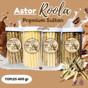 ASTOR ROOLA Premium Sultan isi berlimpah murah/Chocolate Vanilla Cappucino Kemasan Ekonomis Toples 400gr