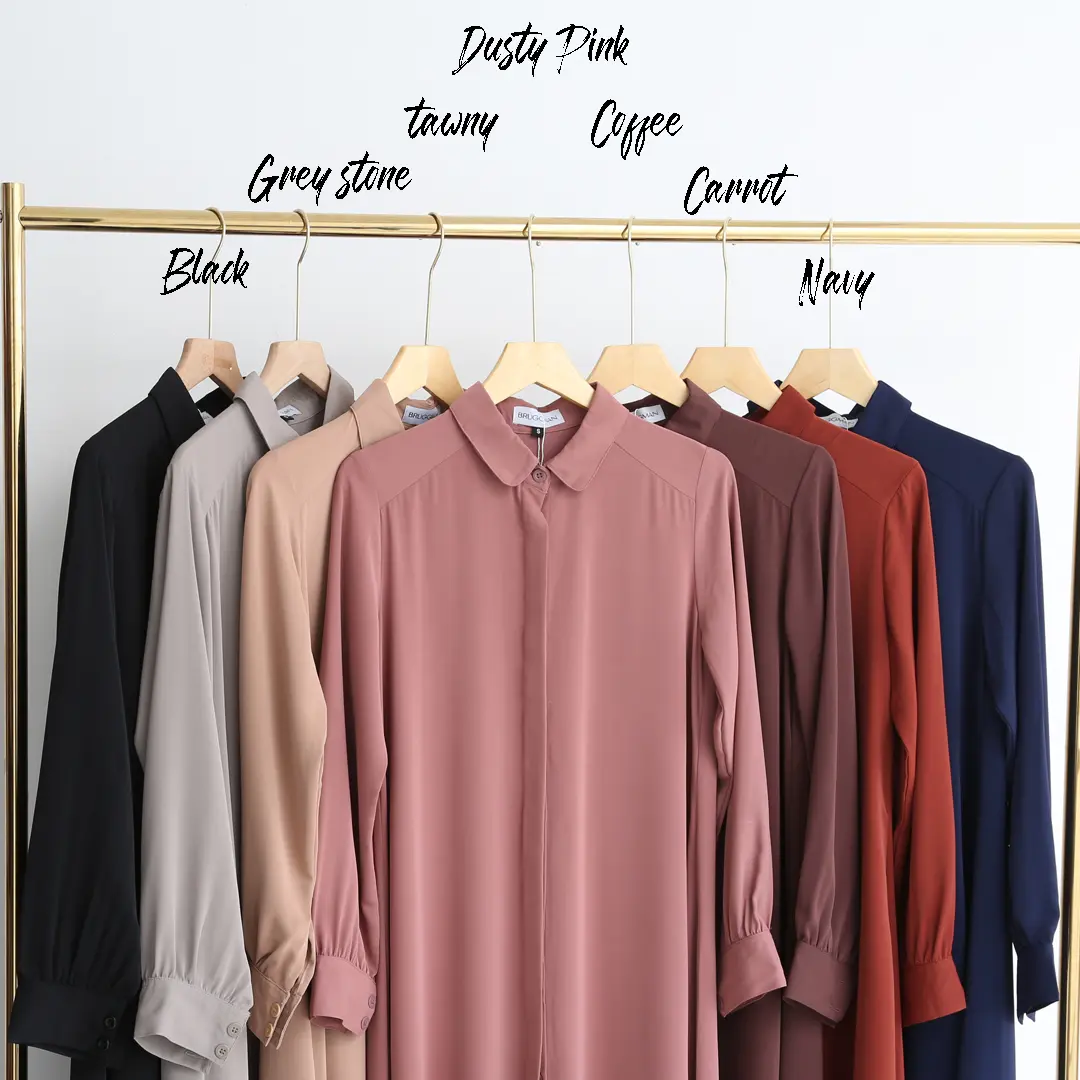 BRUGGMAN STORE EMIKO Baju Abaya Muslim Wanita Dewasa Gamis Basic Maxi
