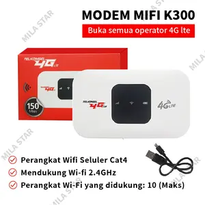 MODEM MIFI WIFI 4G Buka Kunci Semua OPERATOR 150MBPS USB WiFi Seluler Portabel untuk PC Laptop Ponsel Cangkang kemasan merah