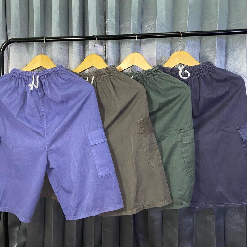 100k Dpt 5Pcs Celana Kanvas Semi Jeans Kolor Harian Santai Abu Cargo Karet Melar Nyaman Lembut Casual Pria 3