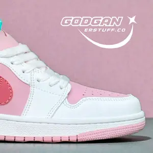 Sepatu Sneakers Wanita Kasual Sporty Centang Low White Pink | Good Material High Quality