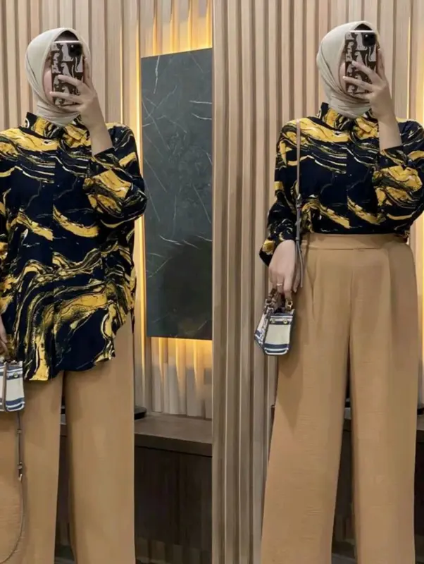 Setelan Rayon Mix Crinkle Terbaru Model Kekinian / One Set Motif 6