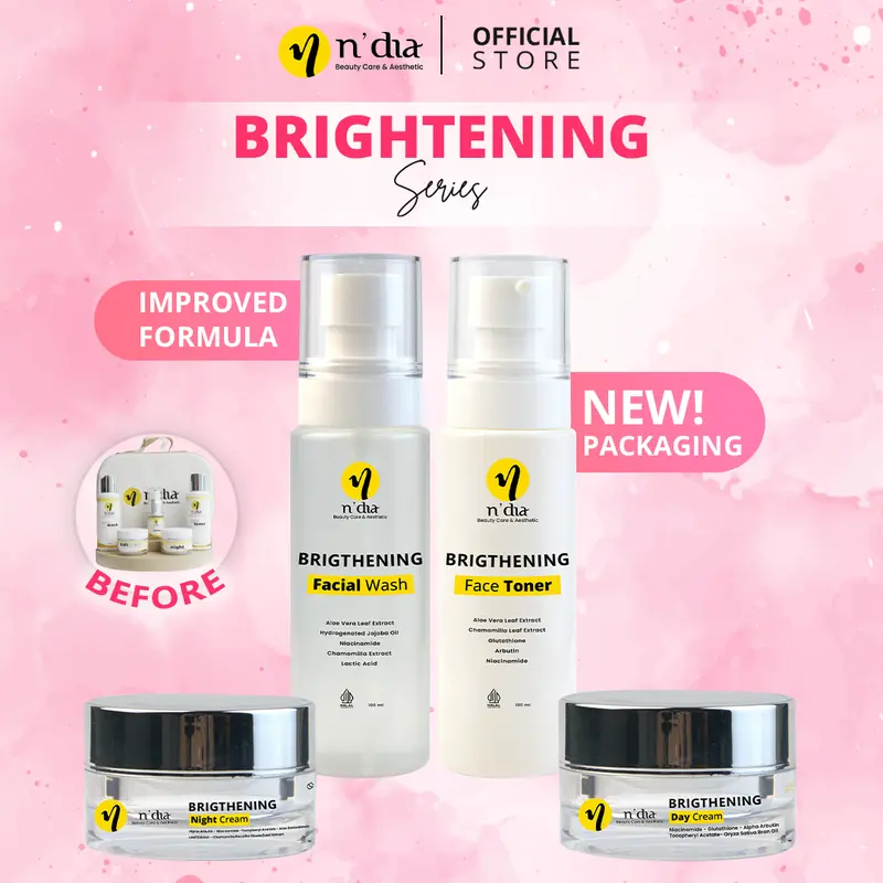 BRIGHTENING BY N'DIA BEAUTY CARE | SKINCARE UNTUK PEMULA & KULIT SENSITIF 1