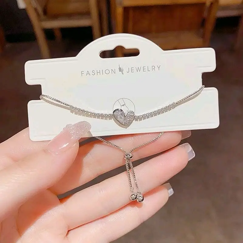 NSR_ACCESORIES COD Gelang Serut Love Silver Anti Luntur