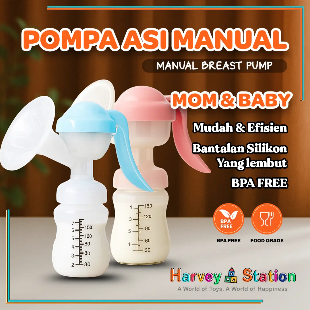 ASI Manual Breast Pump Portable Accessories Ibu Biru Moms Pink Merah