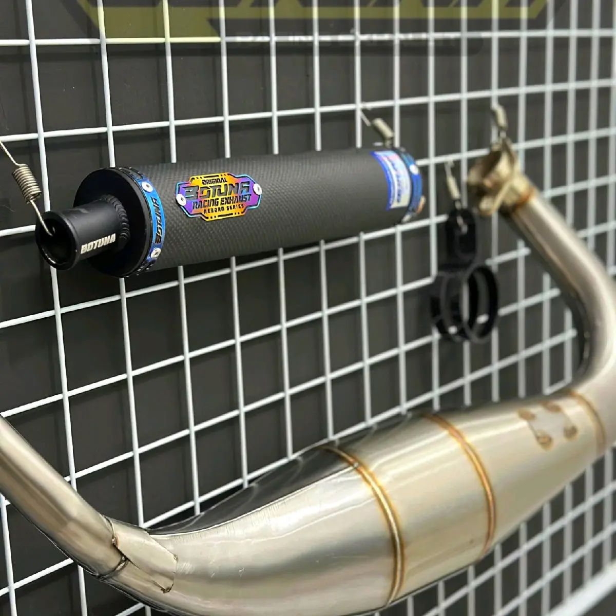 KNALPOT NINJA R RR SS BOTUNA RACING PRESS STAINLES TYPE SILINCER DOFF