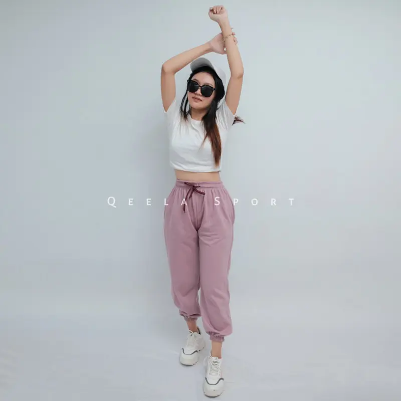 Celana Jogger Sweatpants Highwaist Look Korean Style Unisex Joger Sport Panjang Pria Dan Wanita Polos Training Trening Olahraga Kekinian Kasual Premium Jogger Wanita Celana Jogger Pria Pakaian Sport joggers pakaian termal swetpants hitam cepat kering xl c 3