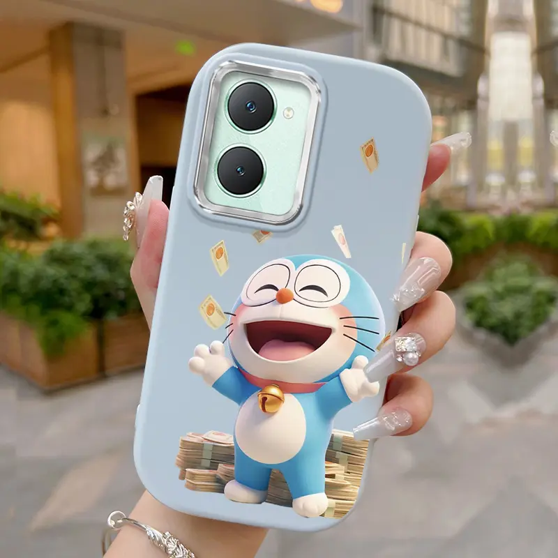 Casing Hp Untuk VIVO Y03 Y18 Y18E Y28s 5G Case Kucing Kartun Lucu Casing ponsel silikon lembut kasing Anti guncangan Kesing pelindung Penutup Softcase Cesing 1