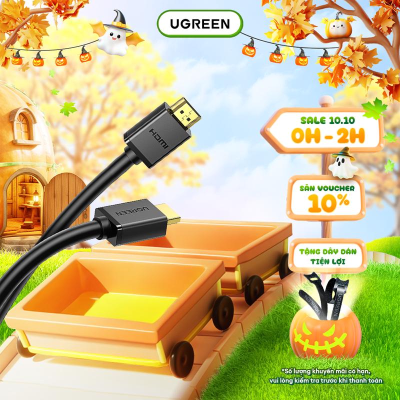 Cáp HDMI 2.0 tốc độ cao Ugreen HD104 Dùng cho Xiaomi Mi Box PS4 Bộ Chia HDMI Cáp Chuyển Đổi HDMI | Cổng Mạ Vàng 4K 1080P | Bảo hành 18 tháng 1 đổi 1