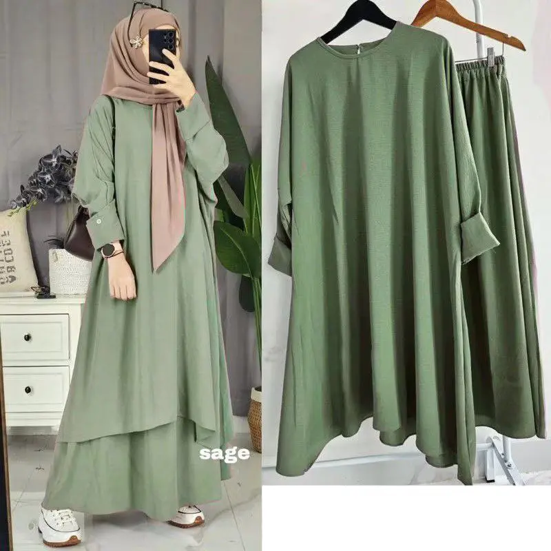 Fatiya Set Abaya Crinkle Airflow premium 3