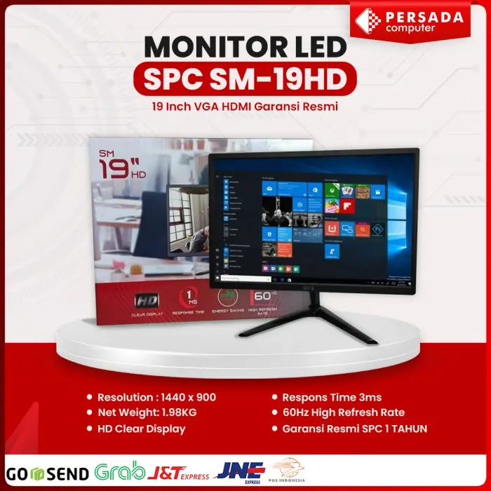 MONITOR LED SPC SM-19HD 19 Inch VGA HDMI Garansi Resmi