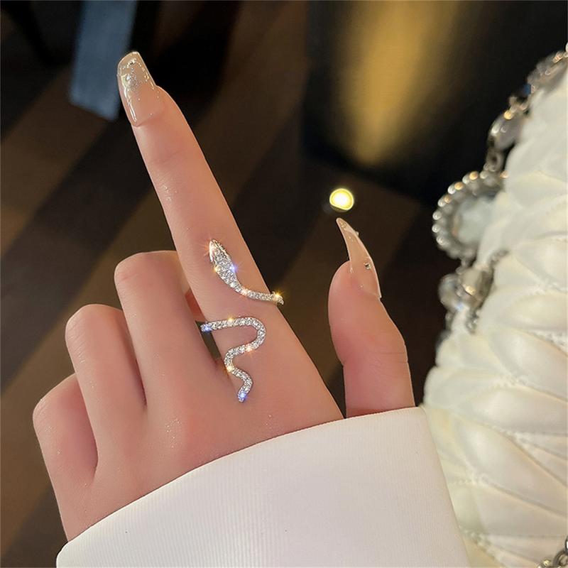 Nhẫn Hình Rắn, Thời Trang, Cao Cấp, Cá Nhân Hóa, Thiết Kế Độc Đáo Xu Hướng Tinh Tế, Ngầu, Thích Hợp Làm Ngón Trỏ
