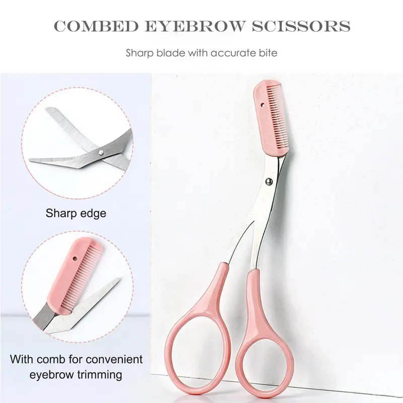 Với chải lông mày Clipper PP Xử lý Thẩm mỹ Cutler Trang điểm Cut lông mày Cut Hình dạng mặt trăng cong 4
