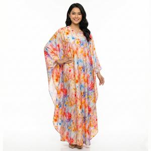 Kaftan Datin Lose Cutting Preimum Material Mango Ariani Silk & Jacquard Stripe - Less Iron - Free Saiz - Plus Saiz