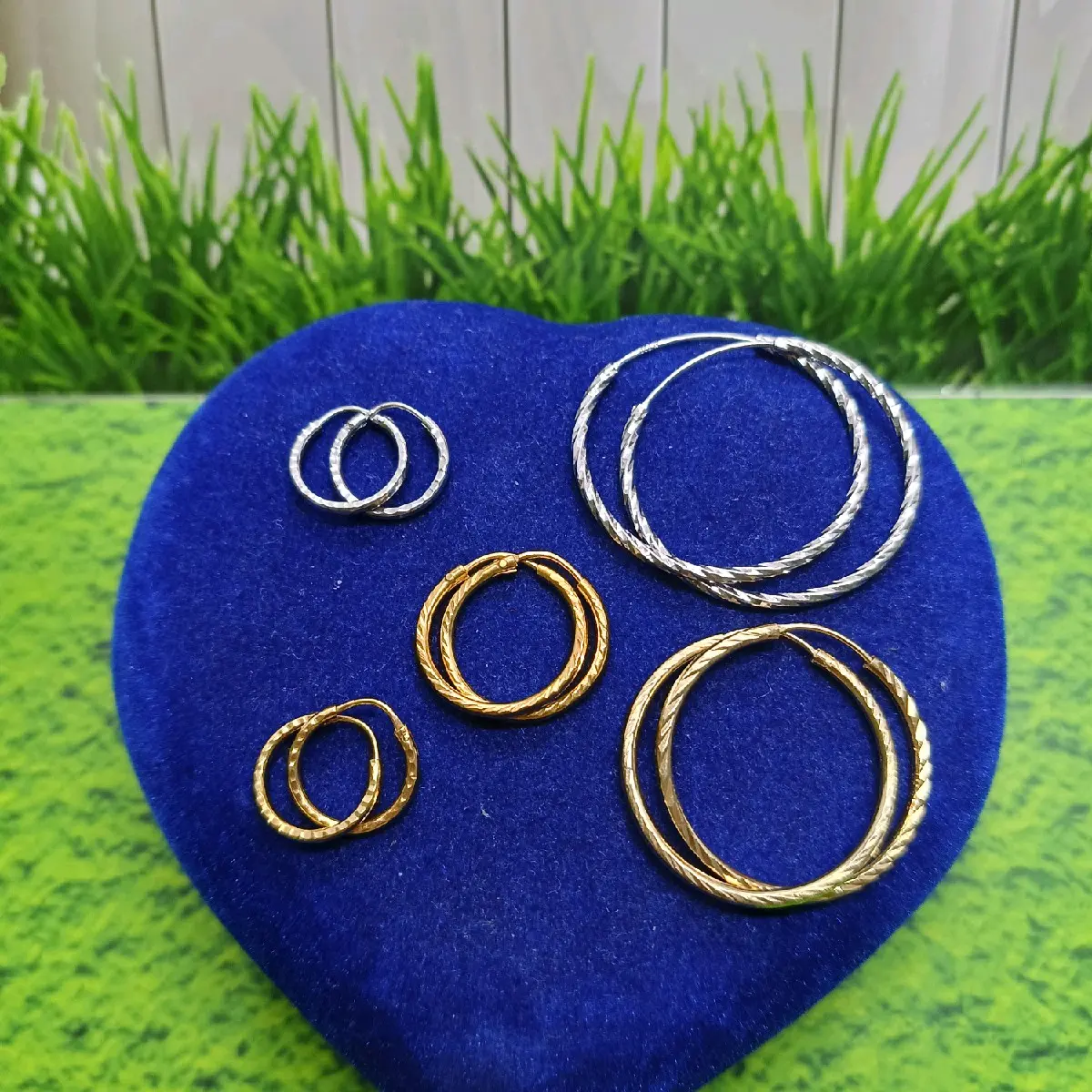 Anting gibsi ukir,perak 925 anti karat lapis mas