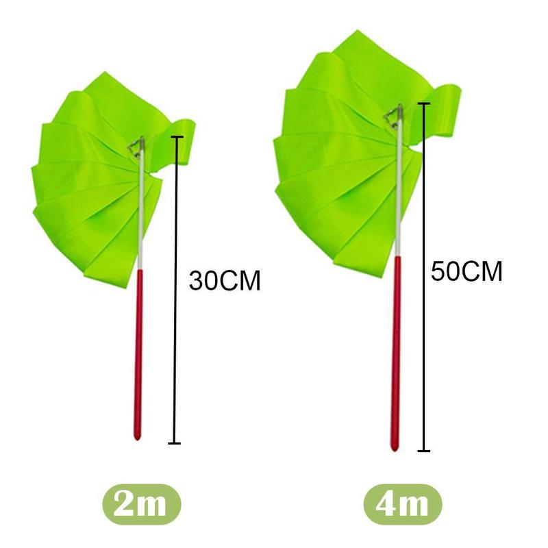 Product Introduction of 2M 4M Colorful Dance Ribbon Gym Rhythmic Art Gymnastic Streamer Gymrama Ribbo Stick Rod X3Z0 27