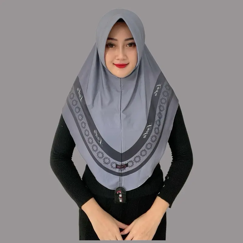 Indah Store - Hijab Instan Bergo Pet Motif Gisella By Laila Busa Lembut 0
